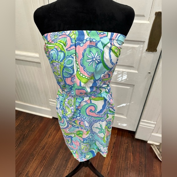 Lilly Pulitzer Strapless Dress in Pastel Paisley - Picture 3 of 4